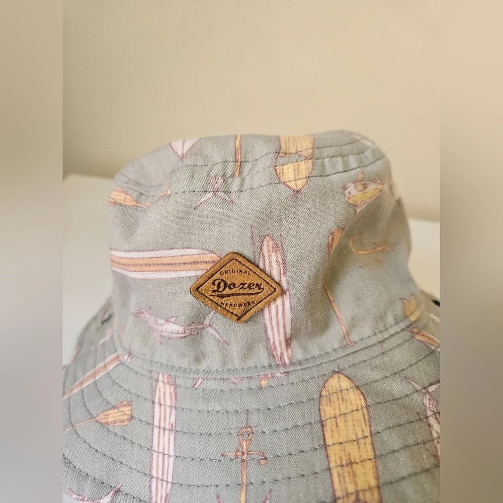 Dozer -Baby Boy Bucket Hat 0-12 Months Colorful Pattern 100% Cotton Reversible
